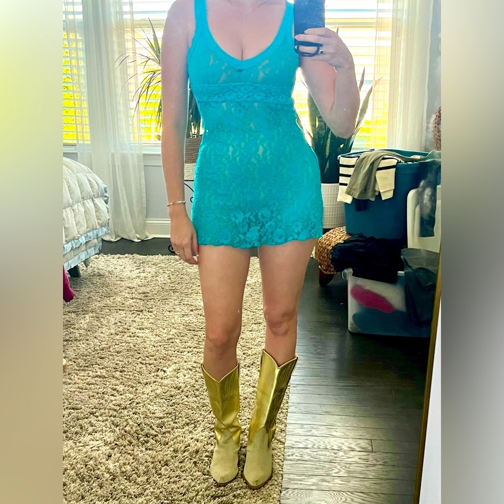 SABRINA CARPENTER CONCERT OUTFIT Victorias Secret babydoll dress blue lace S